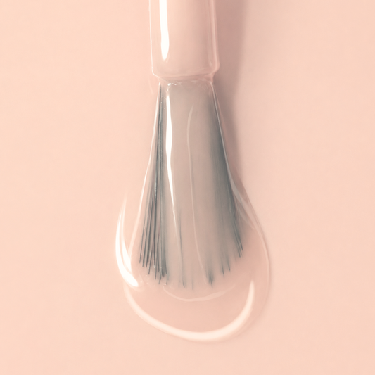 Pinsel mit Bio Sculpture Seaweed Calcium Base – glättende Pflegebase mit Meeresalgenextrakt für brüc