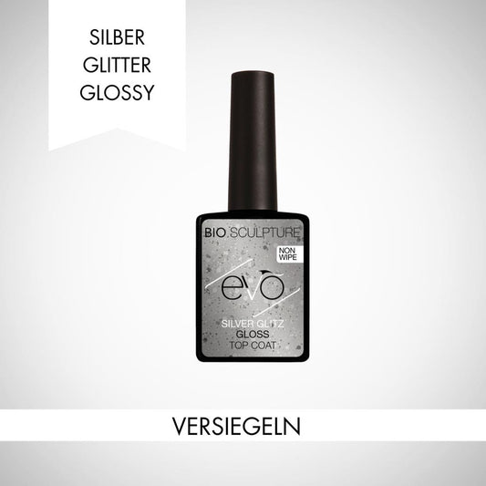 EVO SILVER GLITZ GLOSS TOP COAT 14 ml