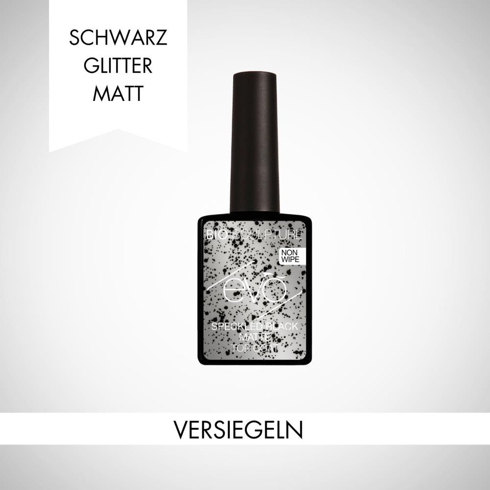 EVO SPECKLED BLACK MATTE TOP COAT 14 ml