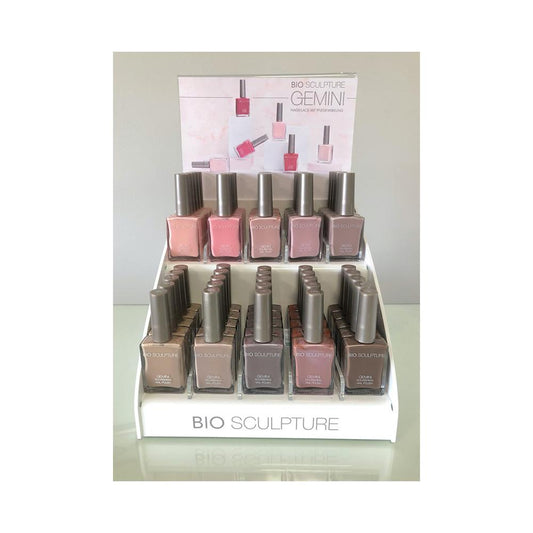 Verkaufsdisplay zur Warenpräsentation GEMINI und ETHOS
Das Display bietet Platz für 10 x 5 Flaschen