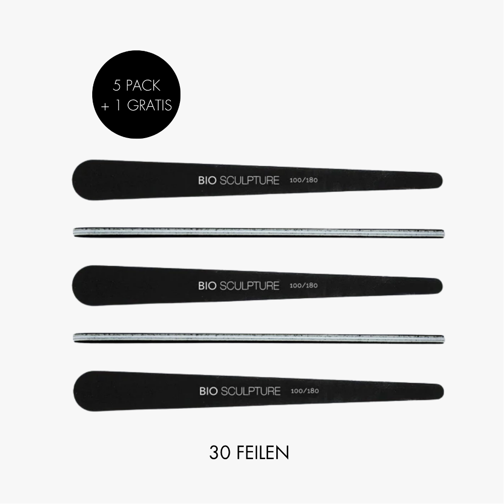 BIO SCULPTURE Nagelfeilen 100/180 im 30er-Set für professionelle Maniküre