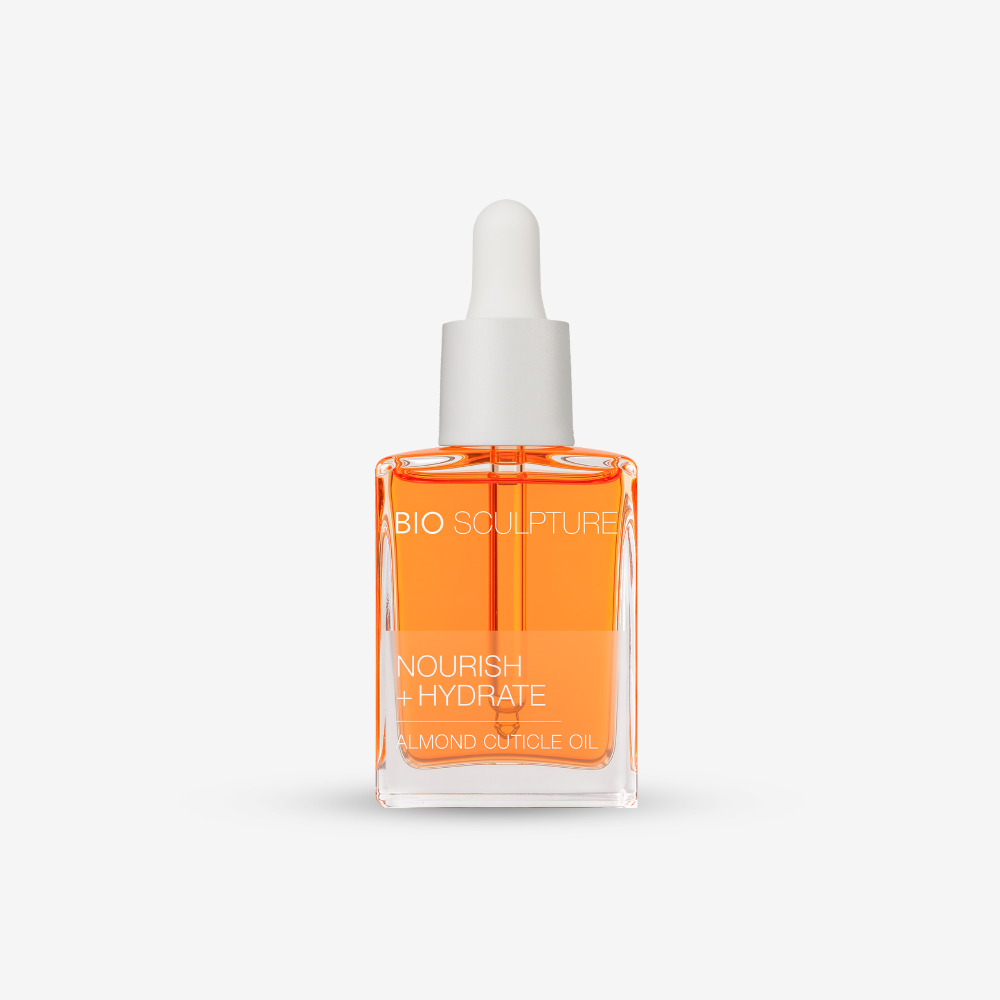 Bio Sculpture Almond Cuticle Oil – pflegendes Nagelhautöl für intensive Feuchtigkeit.