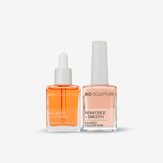 Bio Sculpture Brittle Nail Kit Smooth & Nourish mit Seaweed Calcium Base & Almond Cuticle Oil