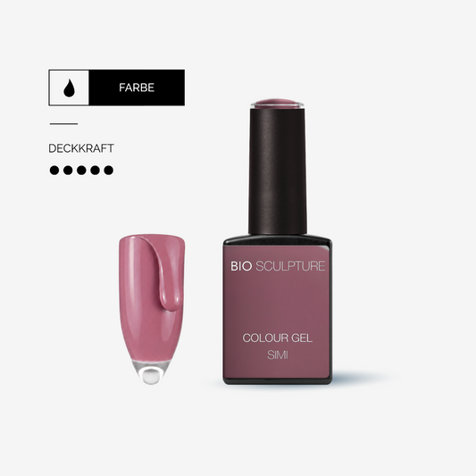 Bio Sculpture Colour Gel Simi – staubige Pastell-Maulbeere mit glänzendem Creme-Finish.