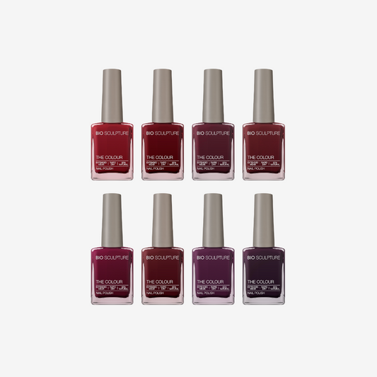 BIO SCULPTURE Signature Dark Reds – acht intensive rote Nagellackfarben