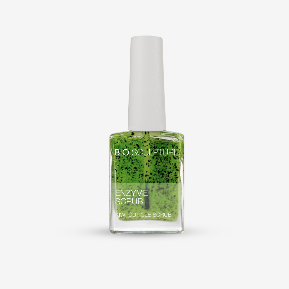 Bio Sculpture Kiwi Cuticle Scrub – sanftes Enzym-Peeling für die Nagelhaut.