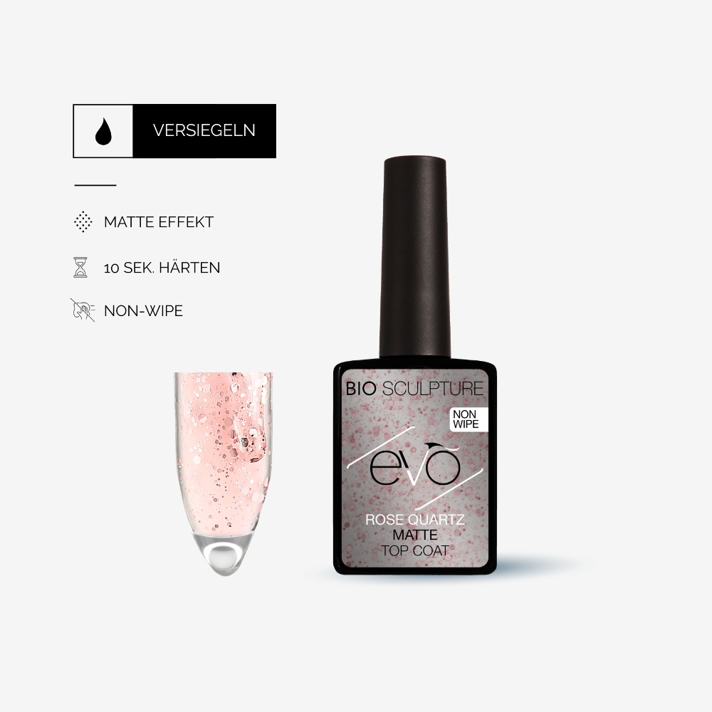 EVO ROSE QUARTZ MATTE TOP COAT 14 ml
