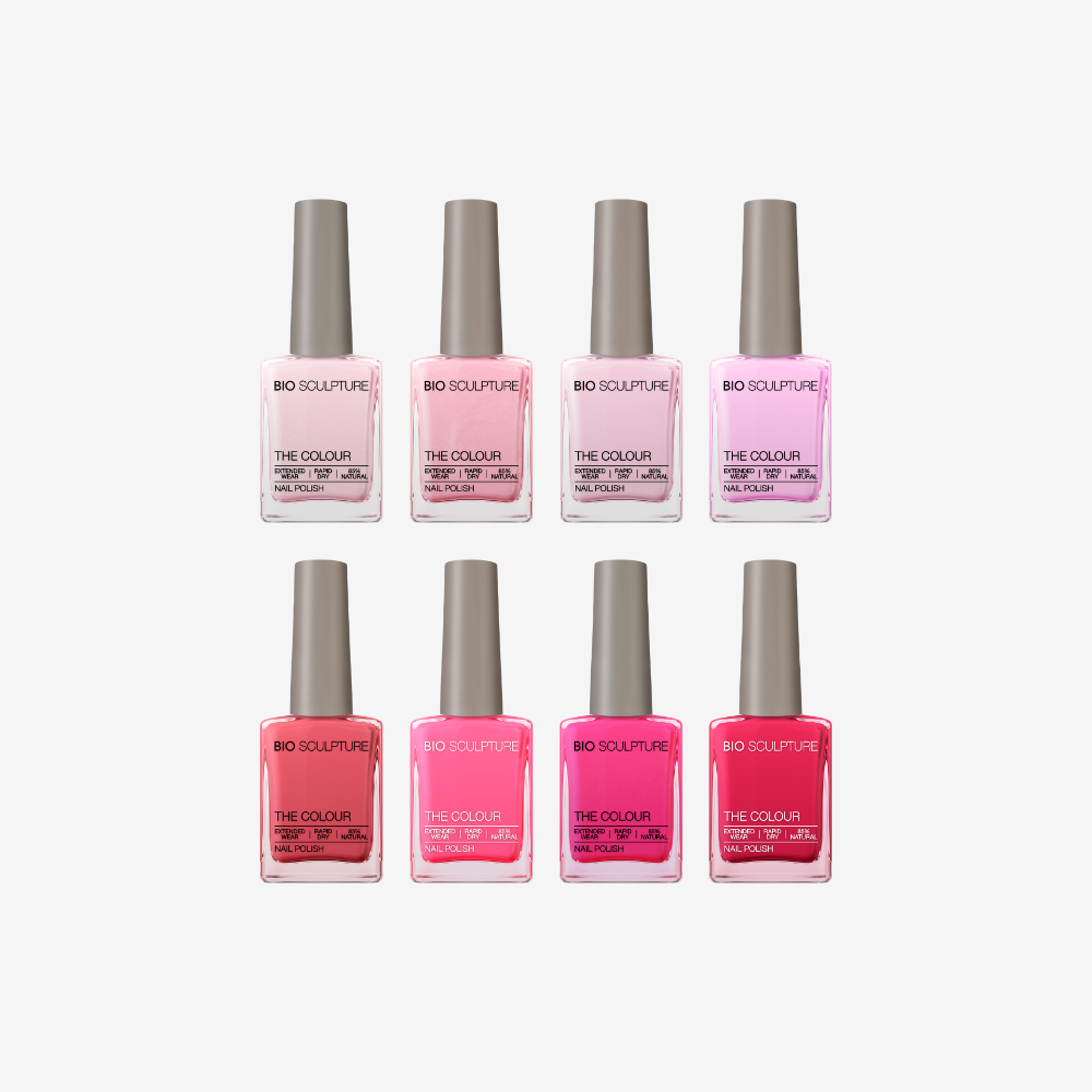 BIO SCULPTURE Signature Pinks – acht Pink- und Rosé-Nagellacke im Bundle