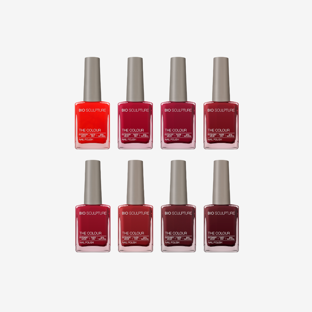BIO SCULPTURE Signature Reds – acht rote Nagellackfarben im Bundle