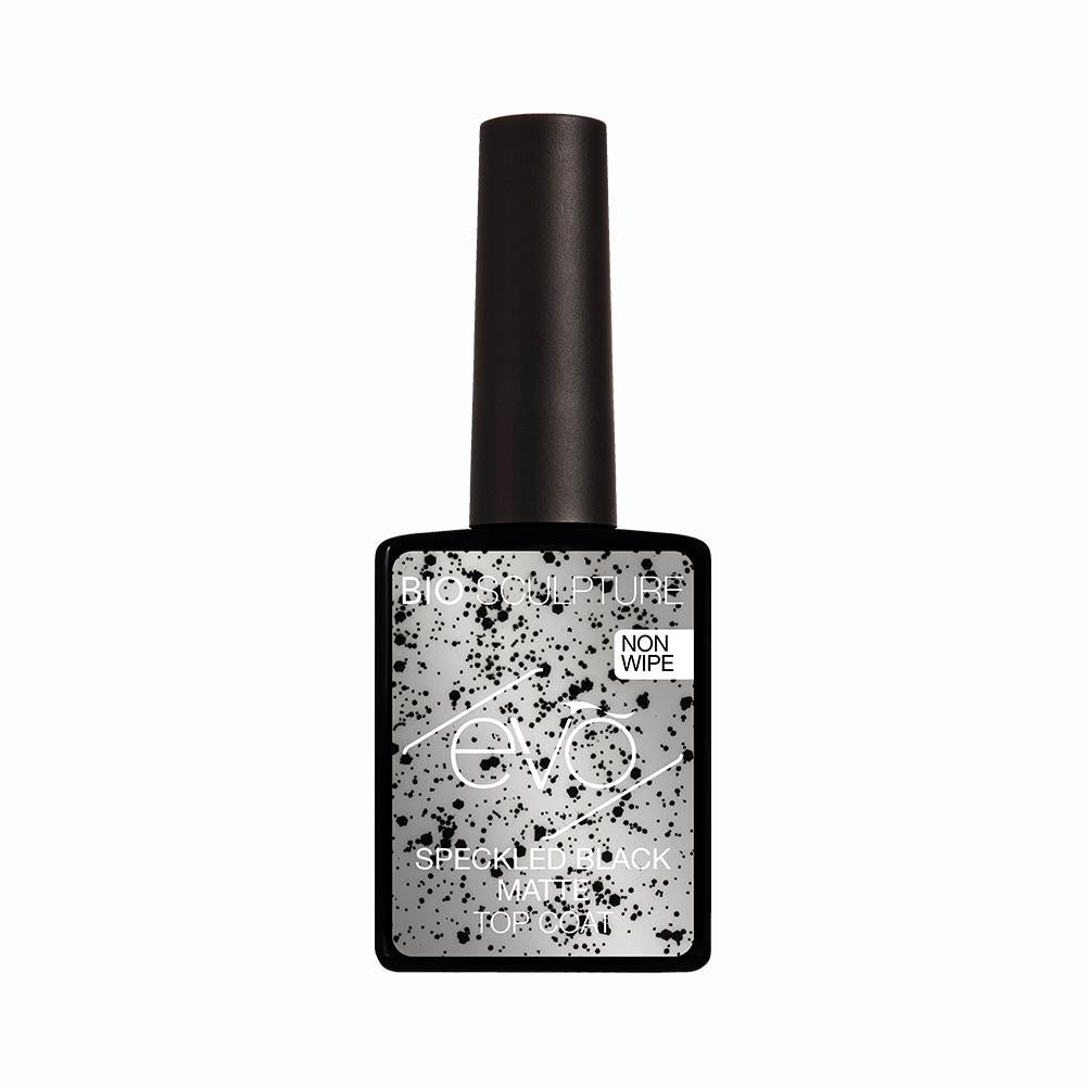 EVO SPECKLED BLACK MATTE TOP COAT 14 ml