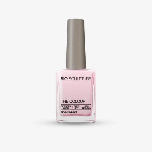 Bio Sculpture The Colour Baby Heart Confetti – halbtransparenter babyrosa Nagellack mit feinem Perle